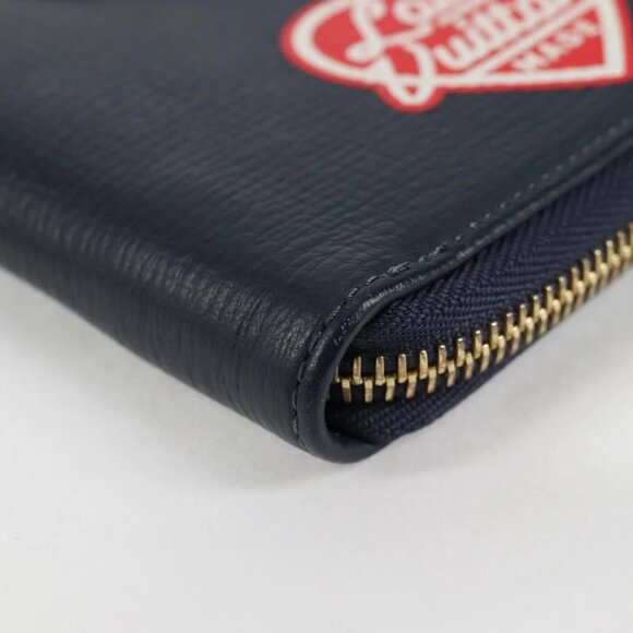 LOUIS VUITTON NIGO LV Squared Zippy Wallet Long Wallet Navy M81107 Auth 126433M - Picture 11 of 16